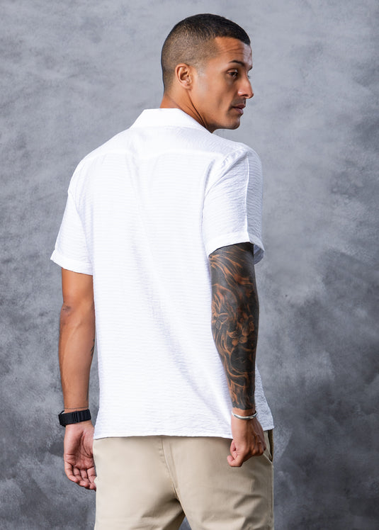 Printed Cuban Collar S/S Shirt
