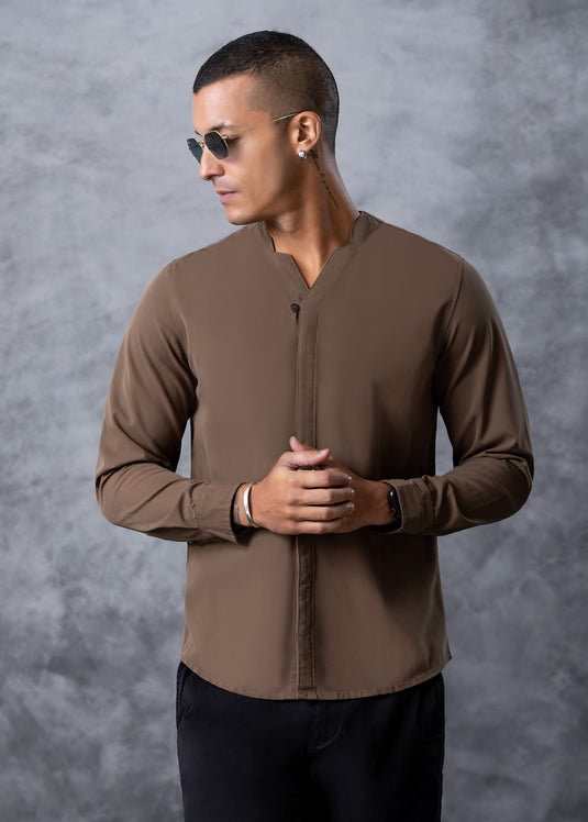 Party Wear Hidden Placket L/S Shirt