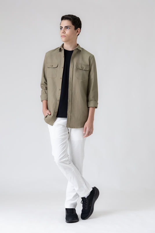 Double Pocket Long Sleeve Shirt