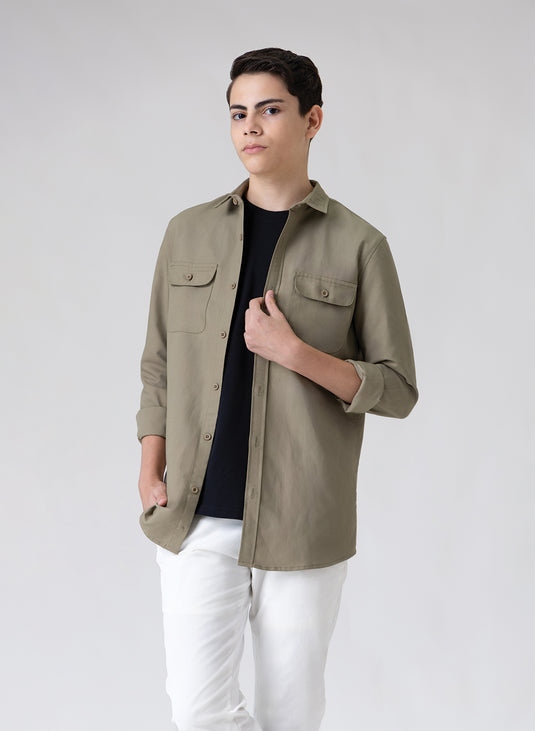 Double Pocket Long Sleeve Shirt