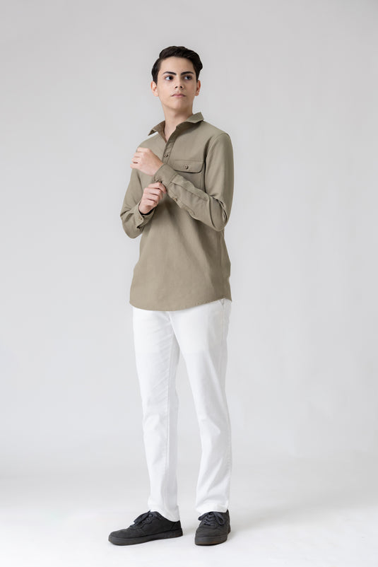 Single Pocket Long Sleeve Shirt