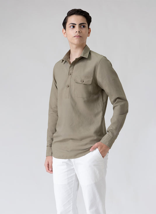 Single Pocket Long Sleeve Shirt