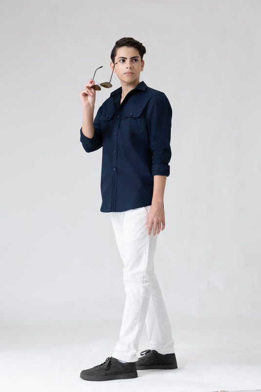 Double Pocket Long Sleeve Shirt