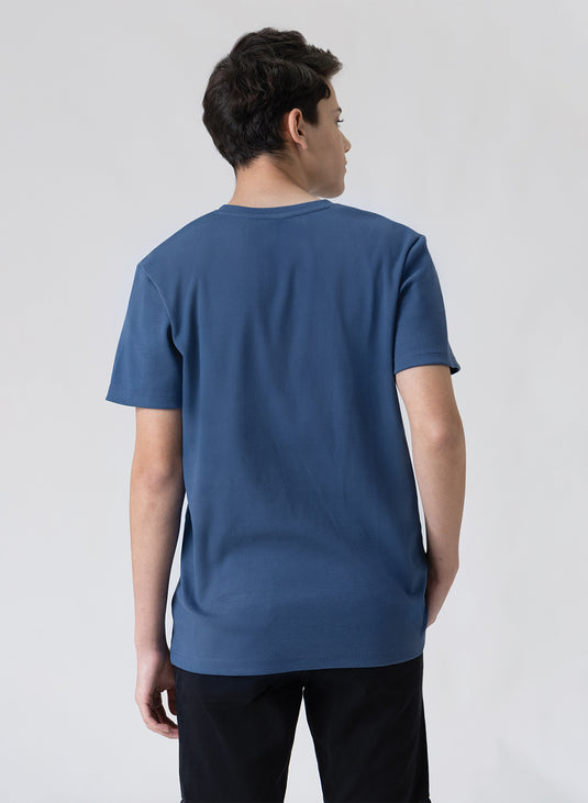 Ribbed zip-up crewneck