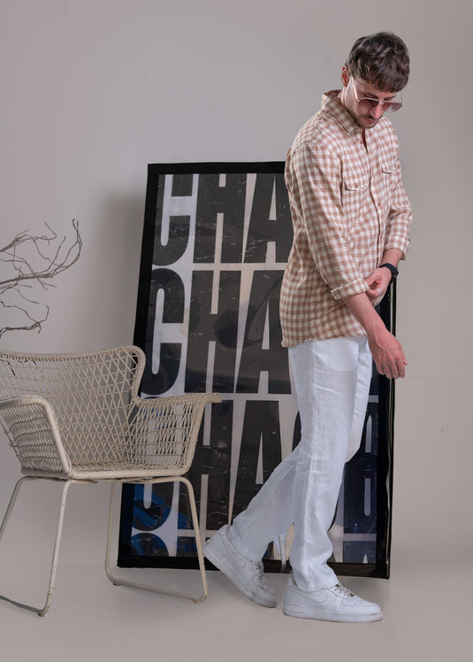 carlo clothing, dilly and carlo men's wear check shirt.