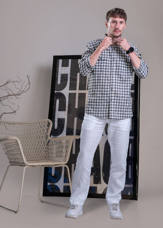 carlo clothing, dilly and carlo men's wear check shirt.