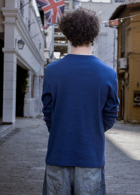 Ribbed crewneck sweater