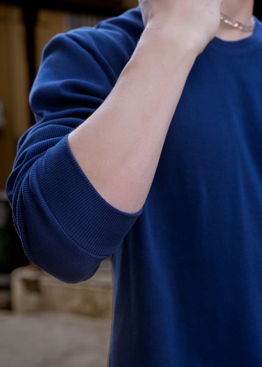 Ribbed crewneck sweater