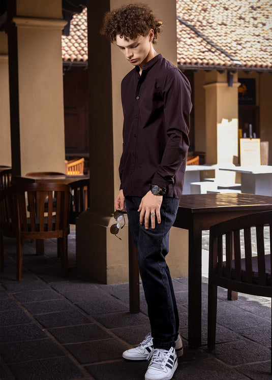 Cotton long sleeve shirt