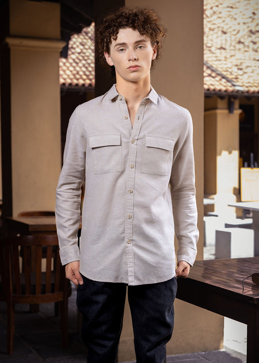 Overshirt with double pocket