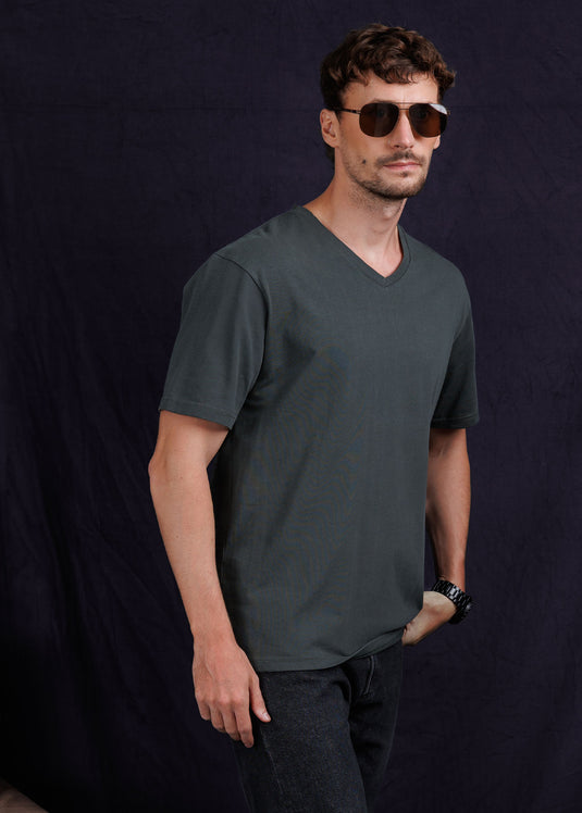 Casual Wear V-Neck T-Shirt