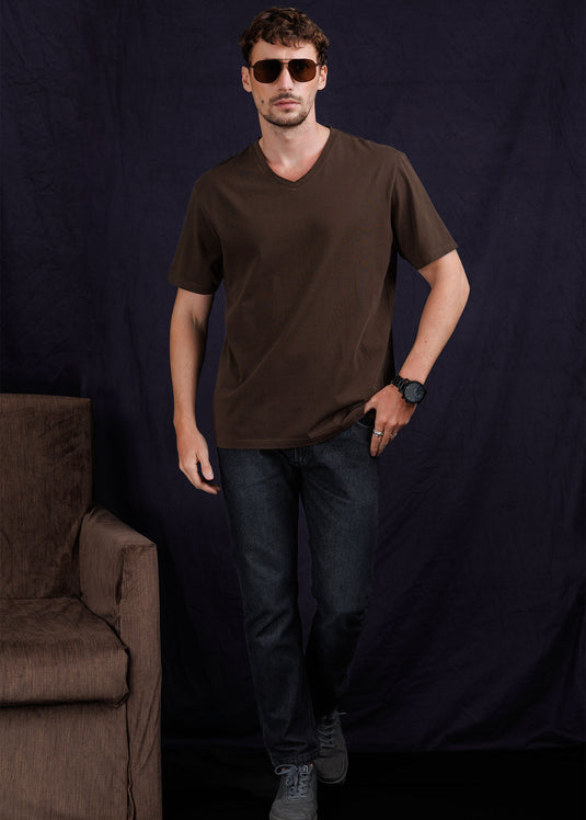 Casual Wear V-Neck T-Shirt