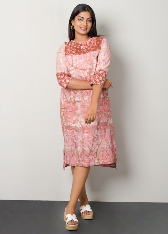 block printed batik dress