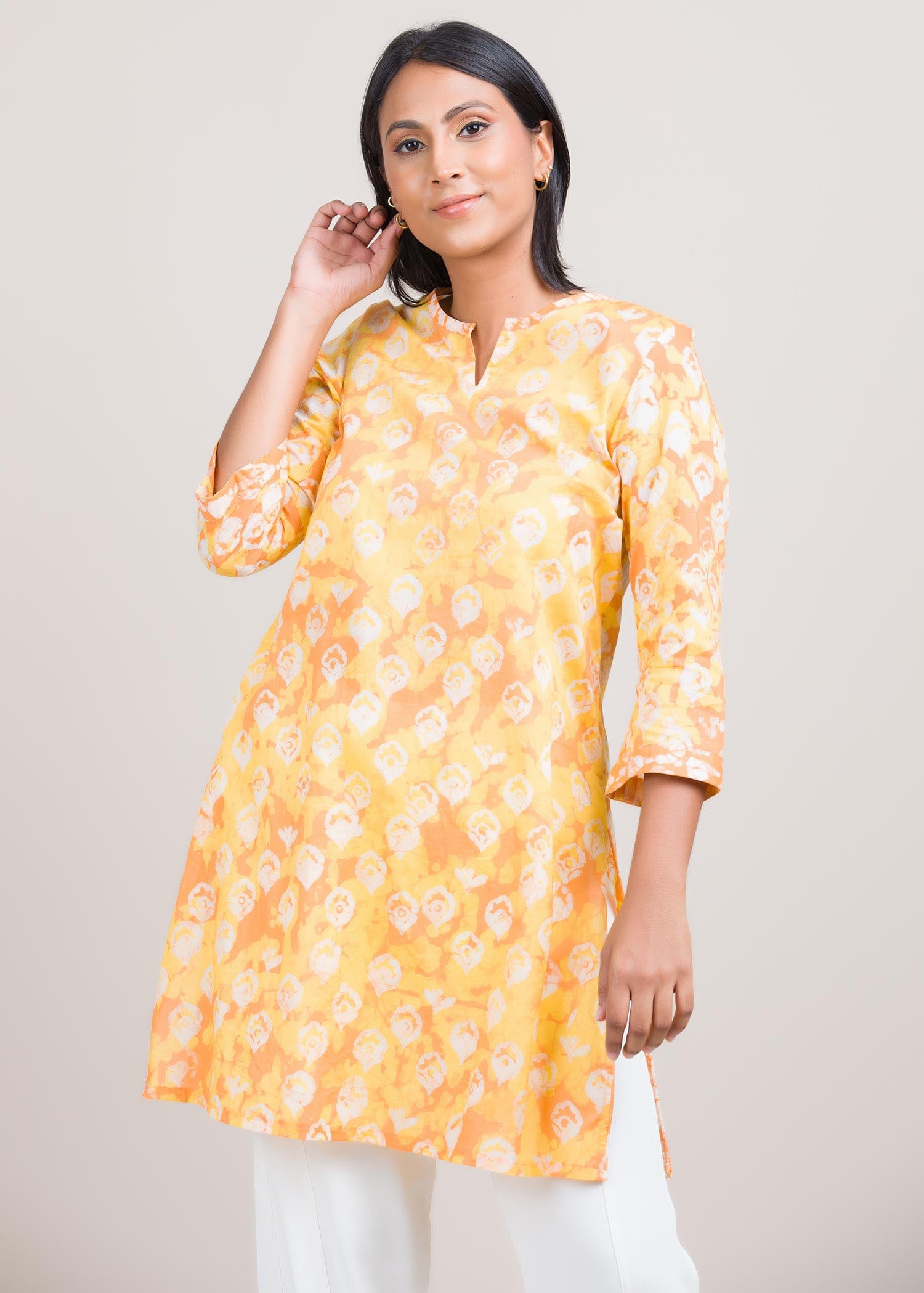 Batik printed kurtha top