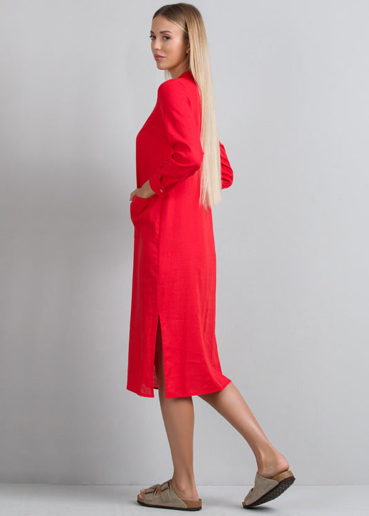 Button down dress with pockets