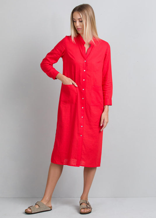Button down dress with pockets