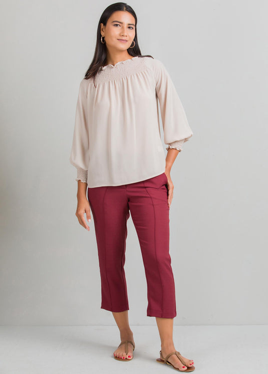 Smocking detailed blouse