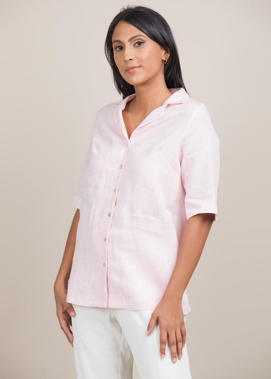 Button down cuban collar shirt
