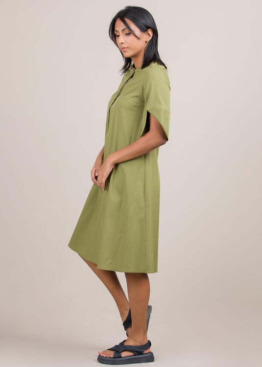 Dress with cuff detail