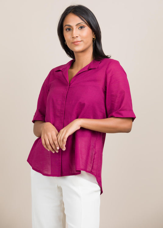 Basic short sleeve blouse