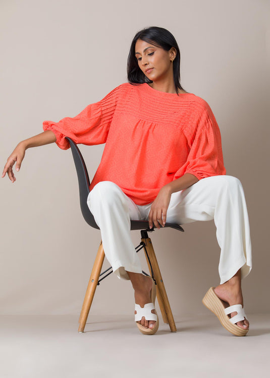 Pintuck detailed blouse
