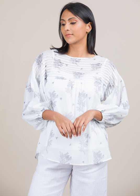 Pintuck detailed blouse