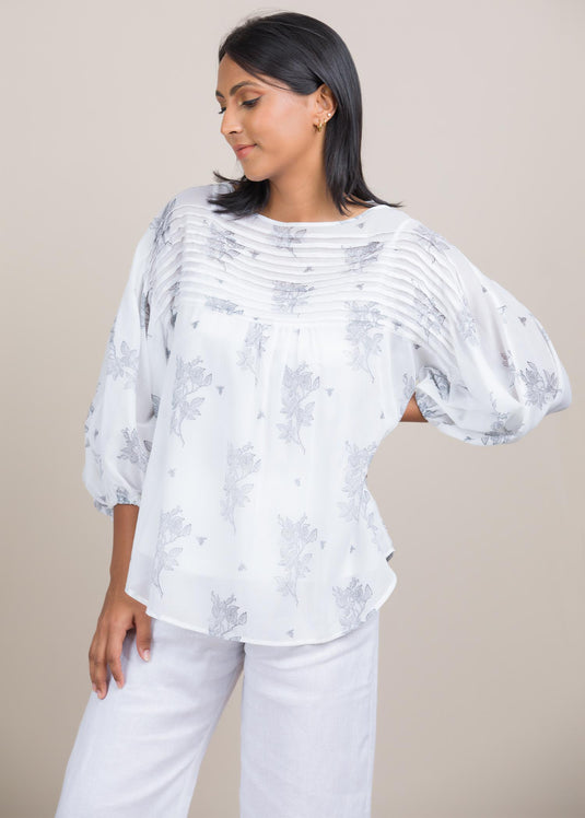 Pintuck detailed blouse