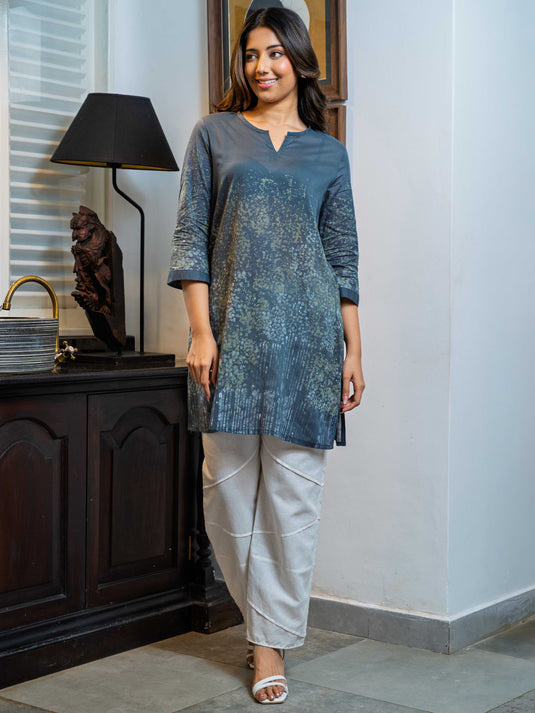 Batik basic short kurtha top