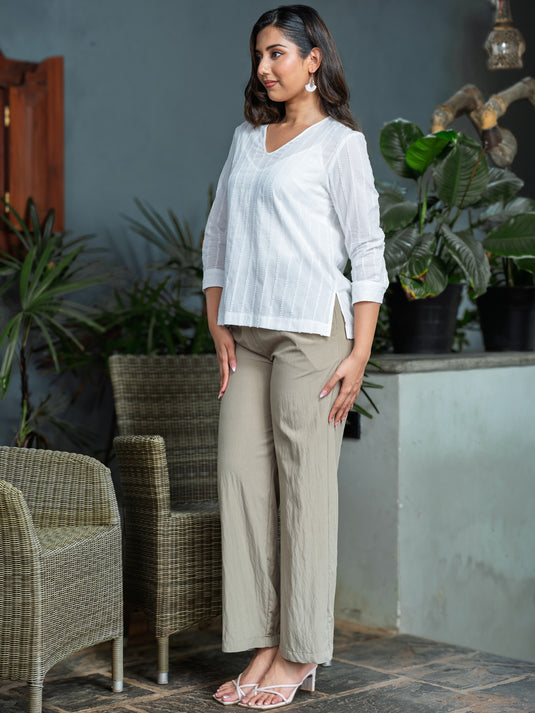 Basic V neck blouse