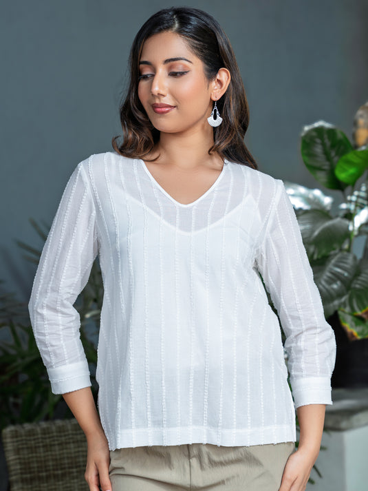 Basic V neck blouse