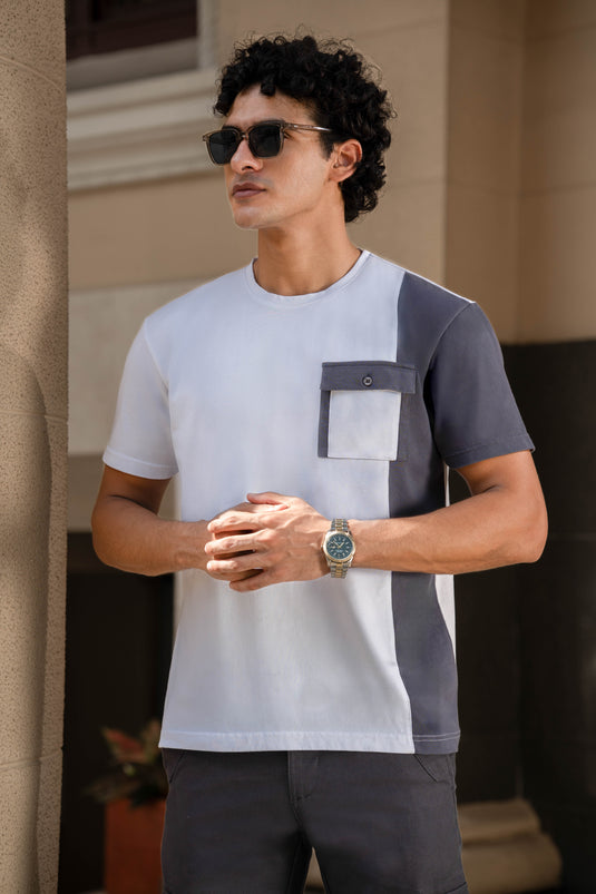 Detailed Crew Neck T-shirt