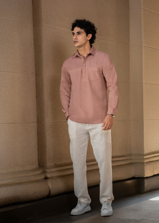 Detailed Waffle L/S Shirt