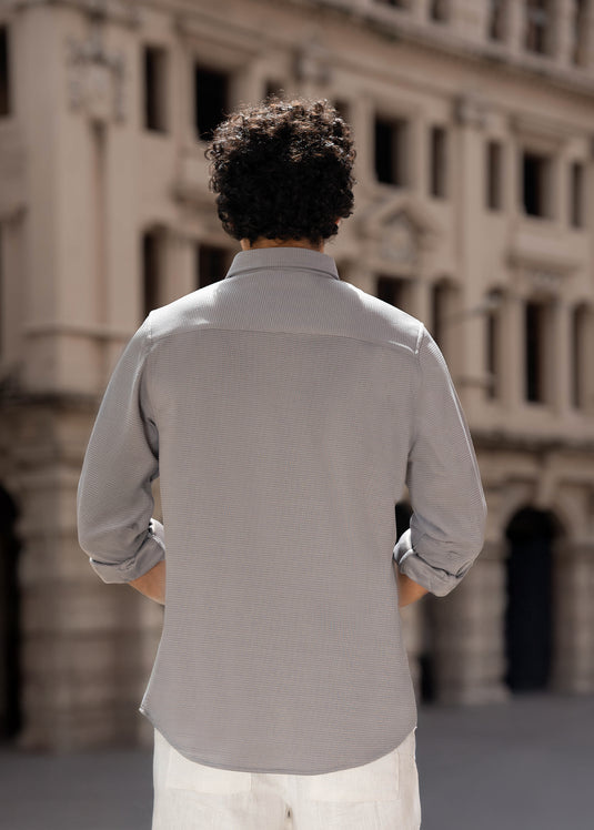 Detailed Waffle L/S Shirt