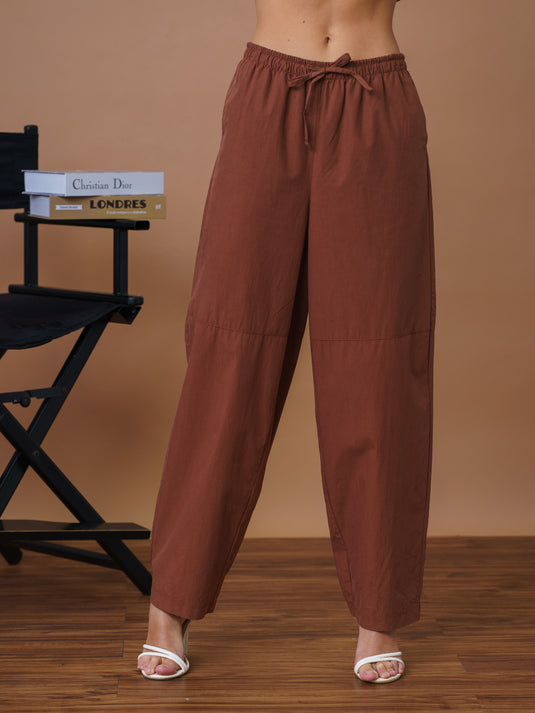 Elasticated waist cotton pant