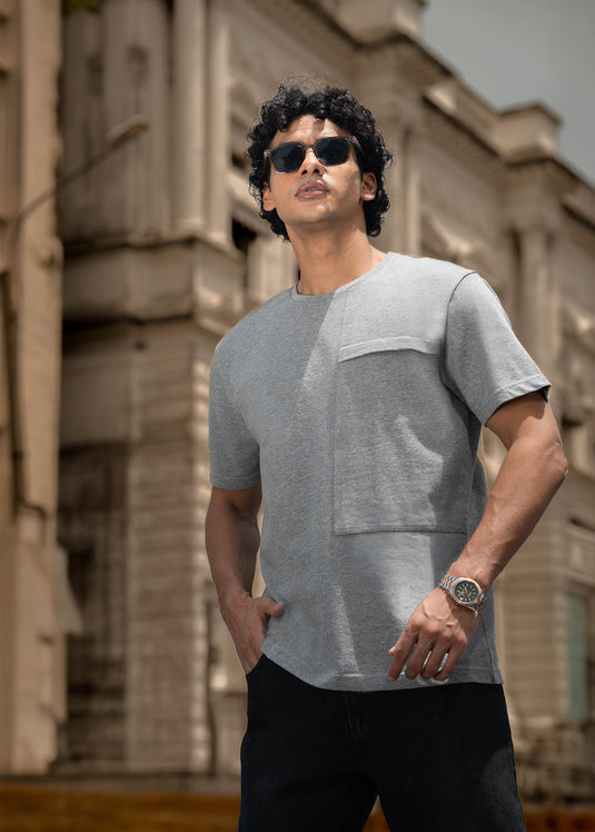 Detailed Crew Neck T-shirt