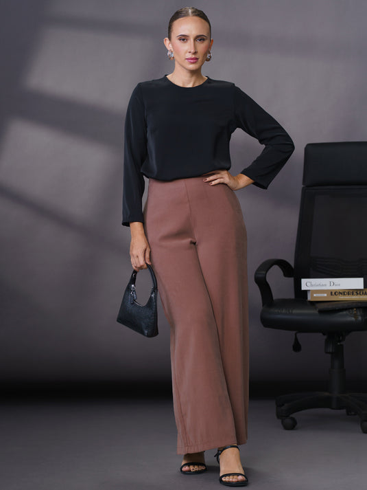 High waisted flared leg pant