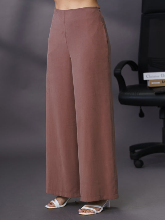 High waisted flared leg pant