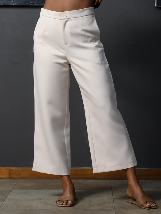 High waisted crop lengh pant