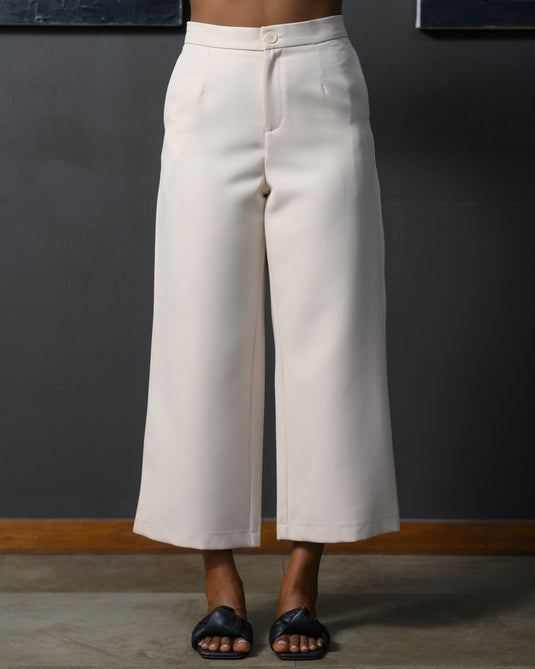 High waisted crop lengh pant