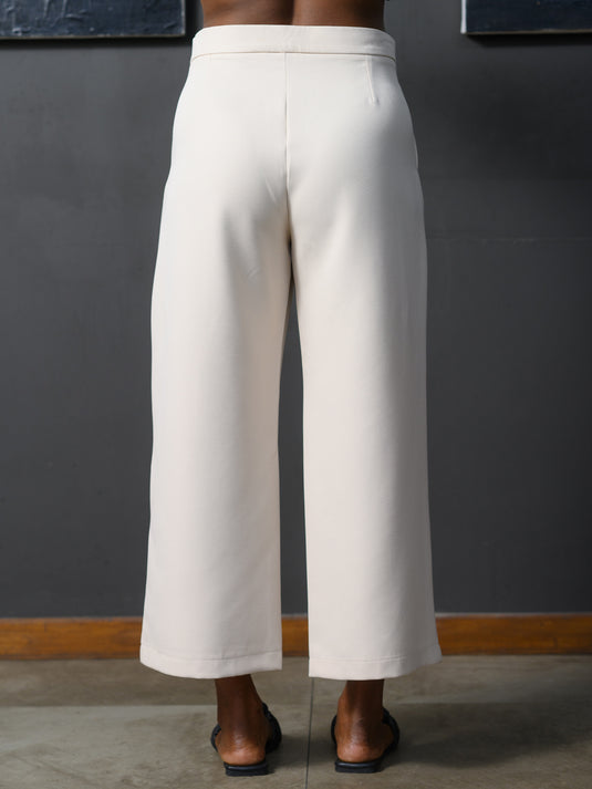 High waisted crop lengh pant