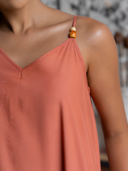 Beaded strappy maxi dress