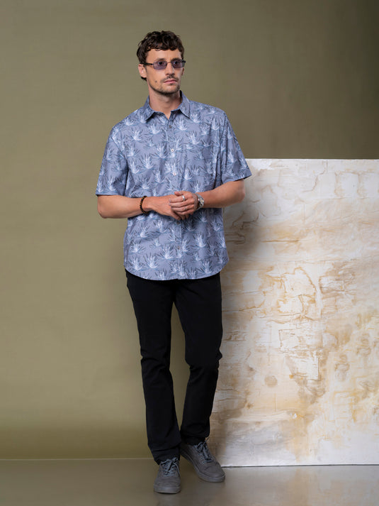 Casual Wear Printed Short Sleeve Shirt
