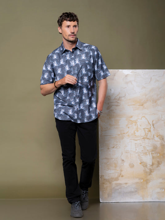 Casual Wear Printed Short Sleeve Shirt