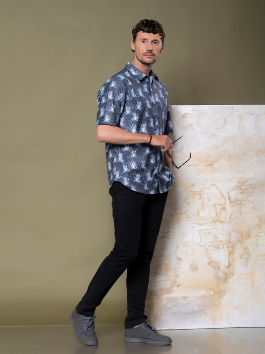Casual Wear Printed Short Sleeve Shirt