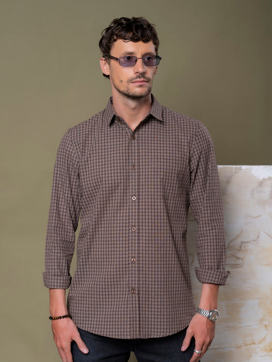 Casual Wear Check Long Sleeve Shirt