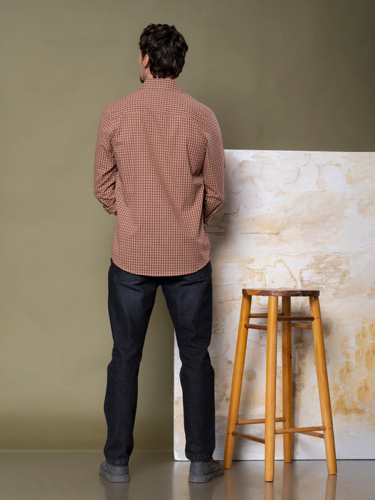 Casual Wear Check Long Sleeve Shirt