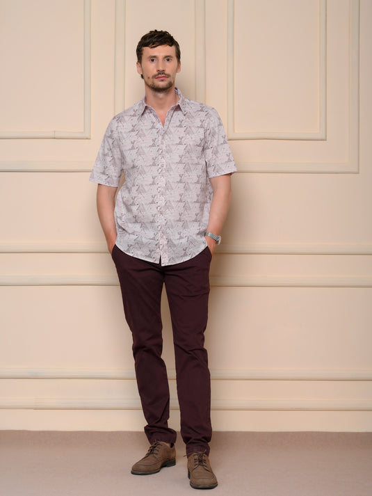 Casual Wear Printed Short Sleeve Shirt