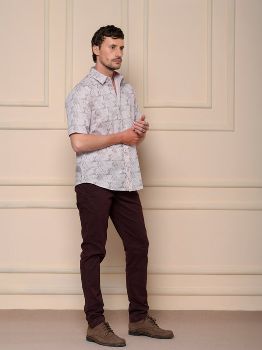 Casual Wear Printed Short Sleeve Shirt