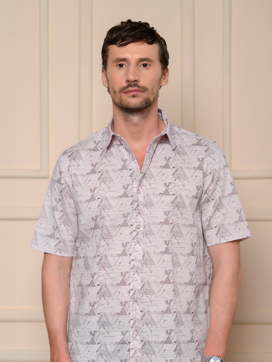 Casual Wear Printed Short Sleeve Shirt