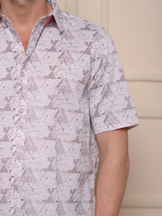 Casual Wear Printed Short Sleeve Shirt